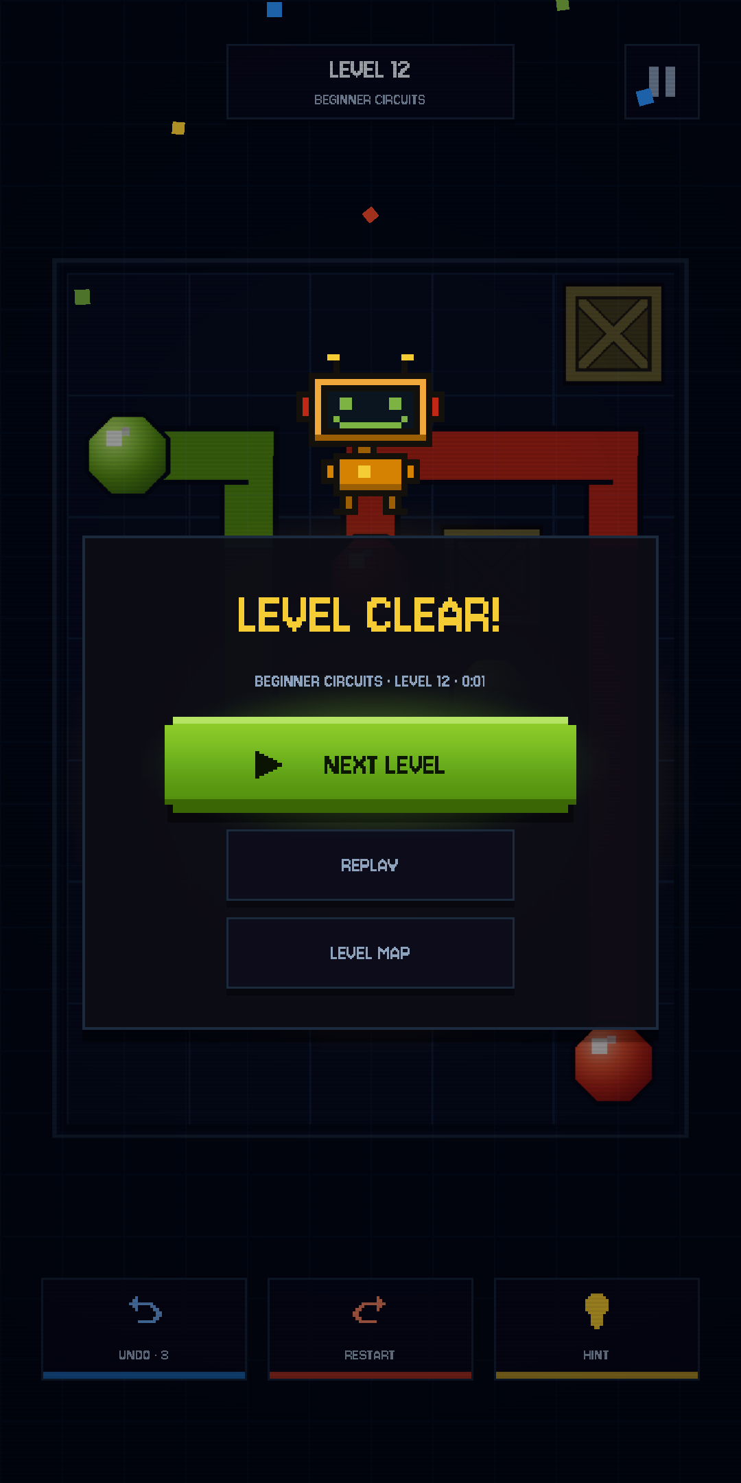 Cleared, with the time it took